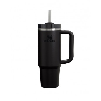 Термокружка STANLEY QUENCHER H2.0 0,88L (10-11912-080) с трубочкой, черная